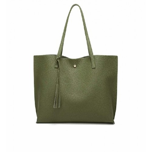 Women's Soft Faux Leather Tote Shoulder HandBag